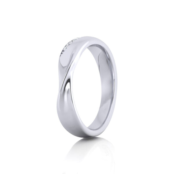 Beyonce Round Cut 14k White Gold Wedding Ring - Image 2