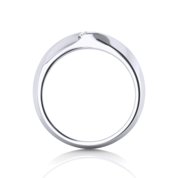 Simple Round Cut 14K Wedding Ring - Image 2