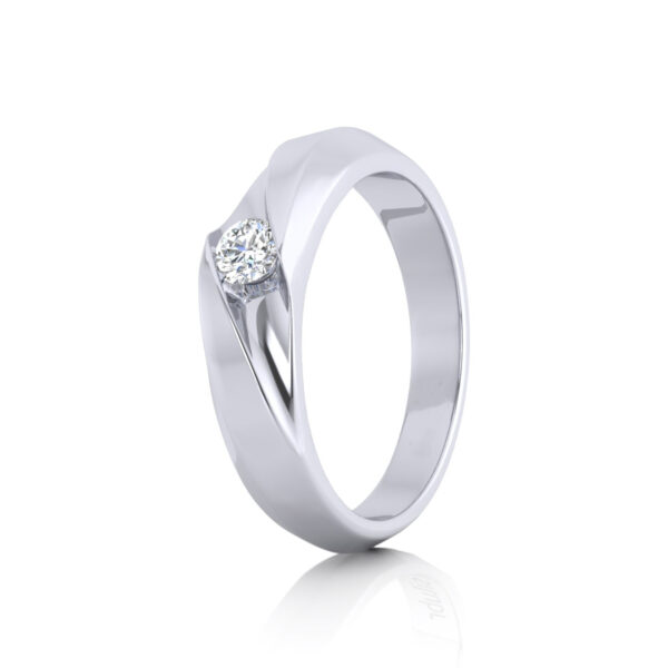 Simple Round Cut 14K Wedding Ring