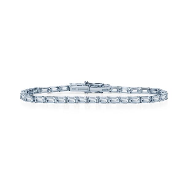 Classic Emerald Cut Tennis Lab Grown Diamond Bracelets - Image 2