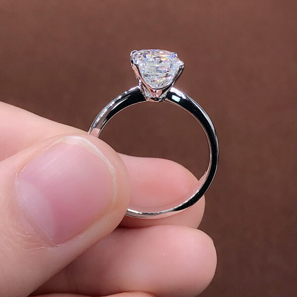 Classic Cushion Shape 4 Prong Style Engagement Ring - Image 4