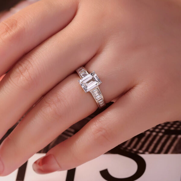 Z5 Emerald Cut Engagement Ring - Image 4