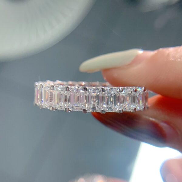 Emerald Lab Grown Diamond Eternity Band - Image 3