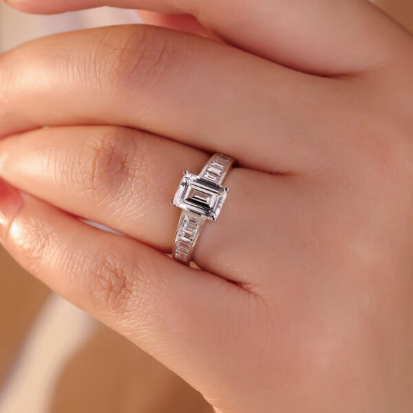 Z5 Emerald Cut Engagement Ring - Image 5