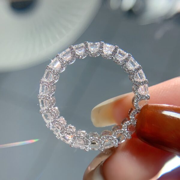 Emerald Lab Grown Diamond Eternity Band - Image 4