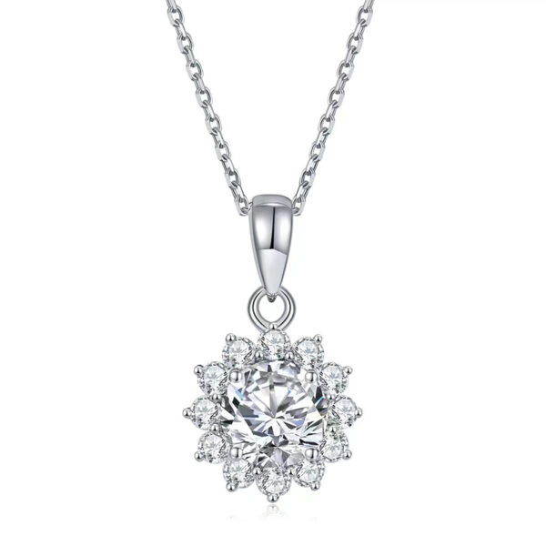 Romantic Snowflake Pendant Lab Grown Diamond - Image 3