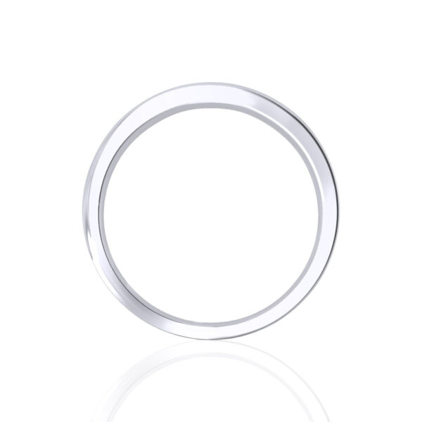 Flat Court Medium Weight Band in White Gold - Image 2