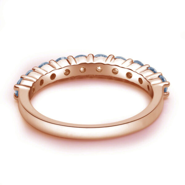 Round Half Row Lab Grown Diamond Stackable Rings - Image 4