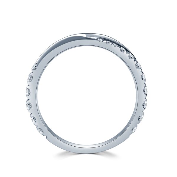 Lab Grown Diamond Set Crossover Design Wedding Ring - Image 3