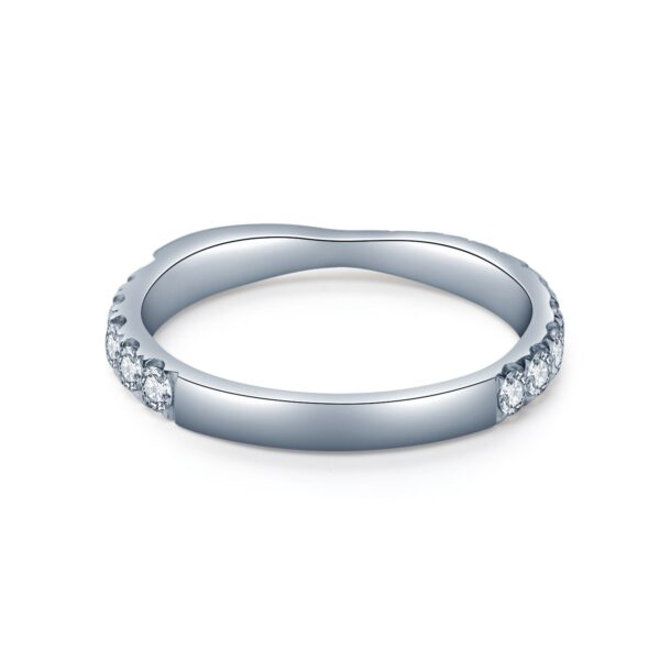 Lab Grown Diamond Set Crossover Design Wedding Ring - Image 4