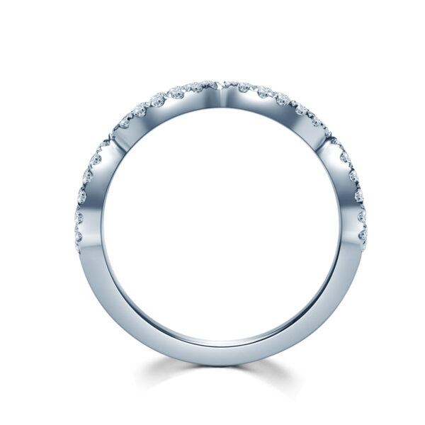 Lab Grown Diamonds Eternity Twist Micropavé Band Ring - Image 3