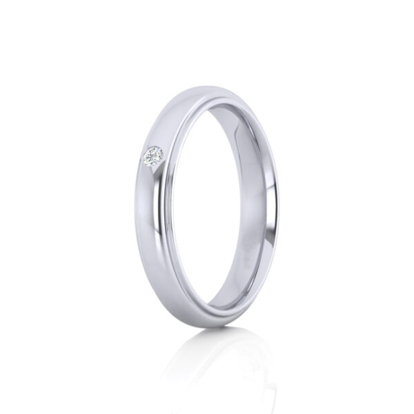 Single Diamond Men Wedding Ring Round Diamond - Image 2