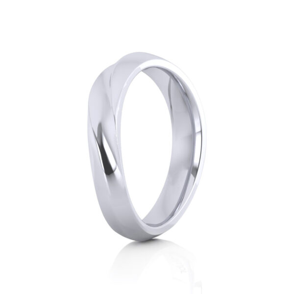 Wave Curved Lab Grown Diamond Wedding Rings - Image 2