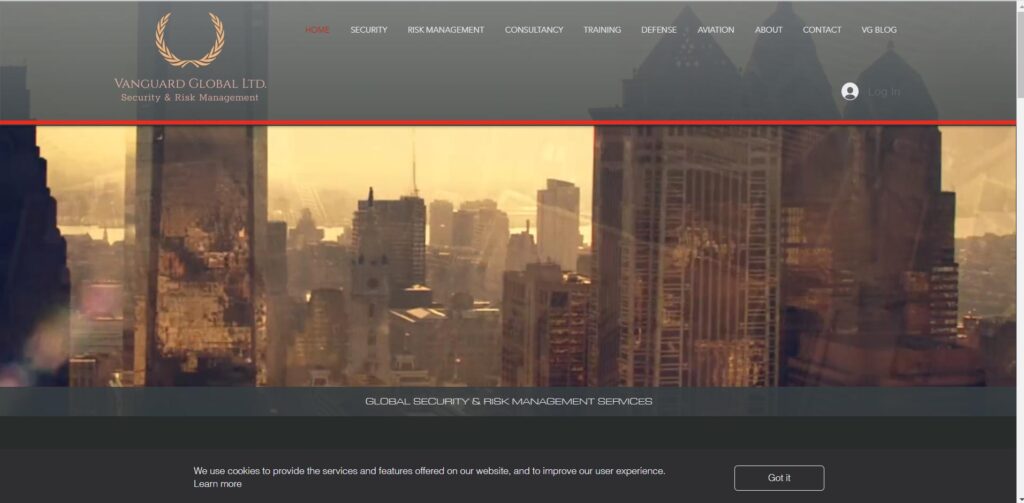 Vangurad Global Homepage screenshot